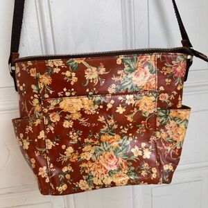 Floral Brown Shoulder Bag